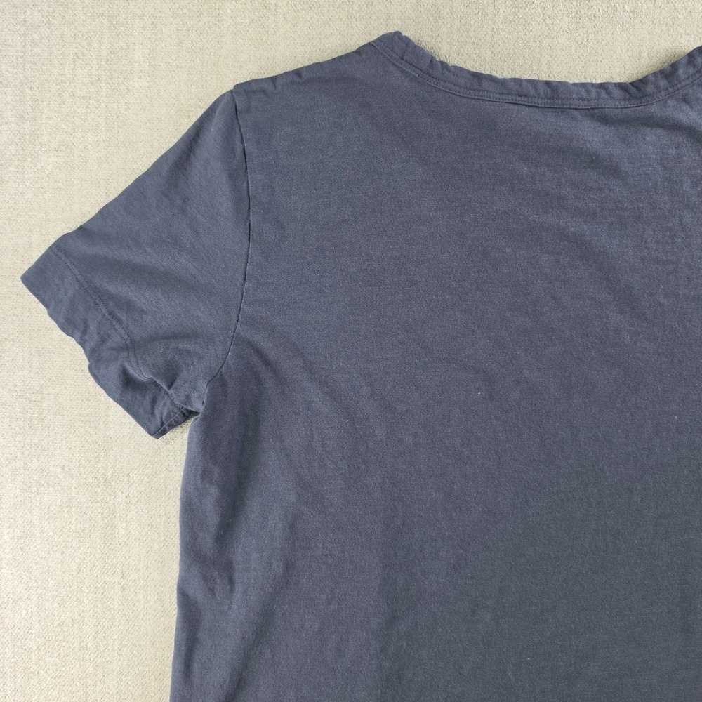 Theory‎ T-Shirt Women Large Blue Short Sleeve Linen Blend Crewneck Tee - Picture 11 of 15